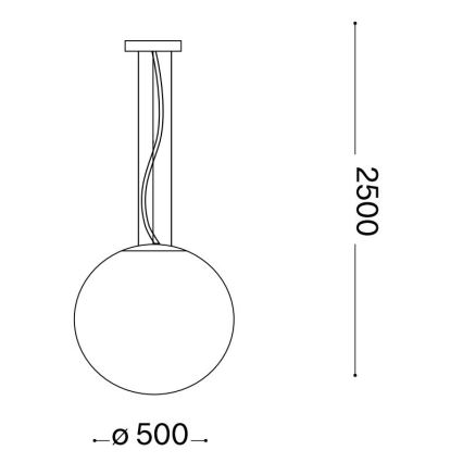Ideal Lux - Lestenec na vrvici MAPA 1xE27/42W/230V pr. 50 cm siva/dimna
