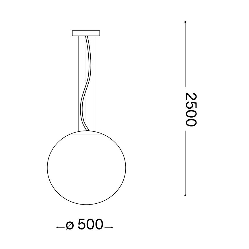 Ideal Lux - Lestenec na vrvici MAPA 1xE27/42W/230V pr. 50 cm siva/dimna