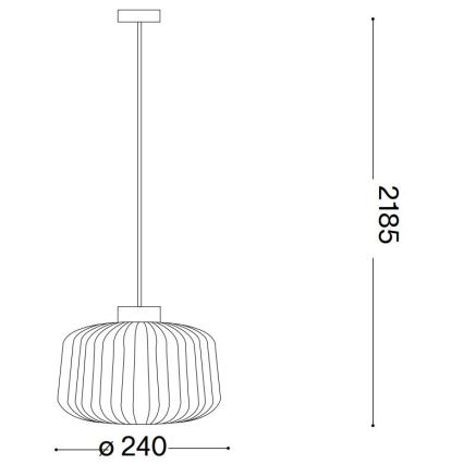 Ideal Lux - Lestenec na vrvici MINT 1xE27/60W/230V pr. 24 cm prozorna