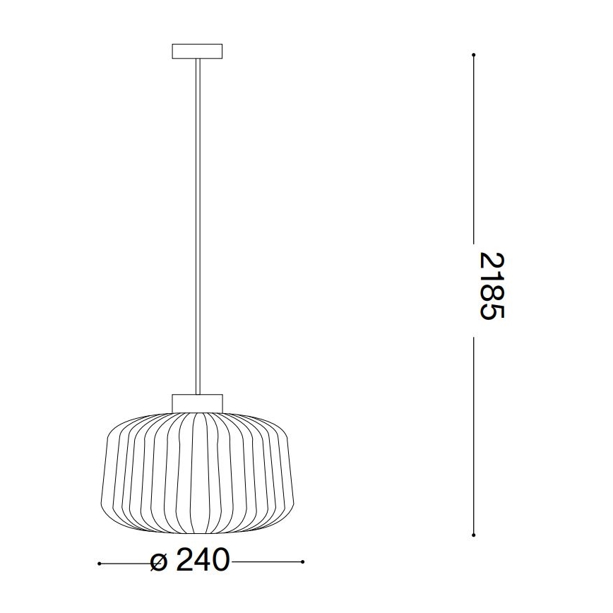Ideal Lux - Lestenec na vrvici MINT 1xE27/60W/230V pr. 24 cm prozorna