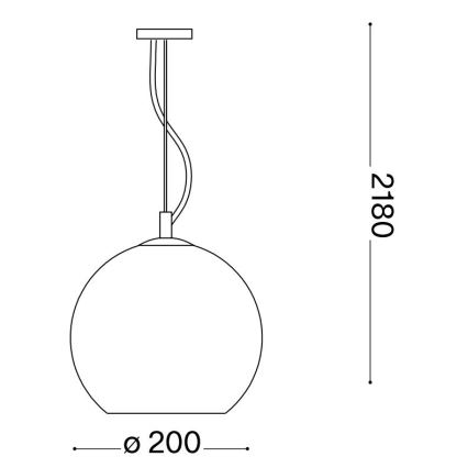 Ideal Lux - Lestenec na vrvici NEMO 1xE27/42W/230V pr. 20 cm bež