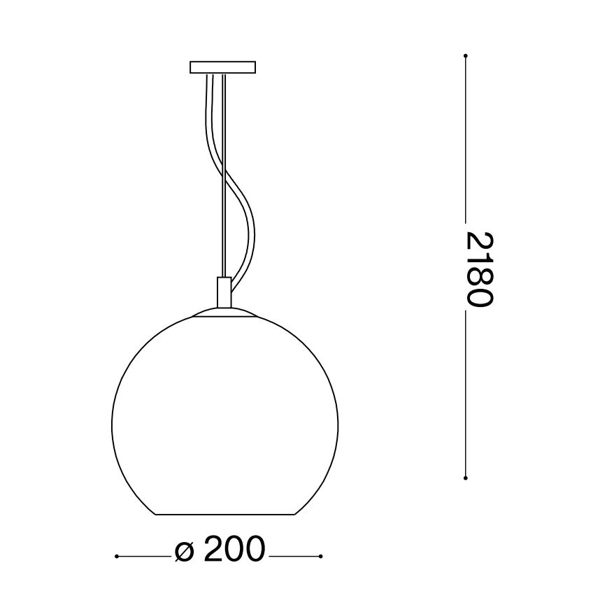 Ideal Lux - Lestenec na vrvici NEMO 1xE27/42W/230V pr. 20 cm bež