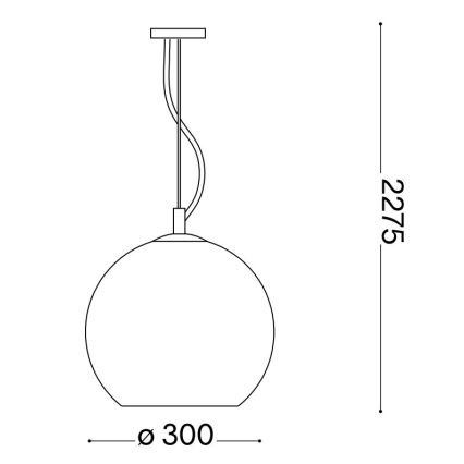 Ideal Lux - Lestenec na vrvici NEMO 1xE27/42W/230V pr. 30 cm bež