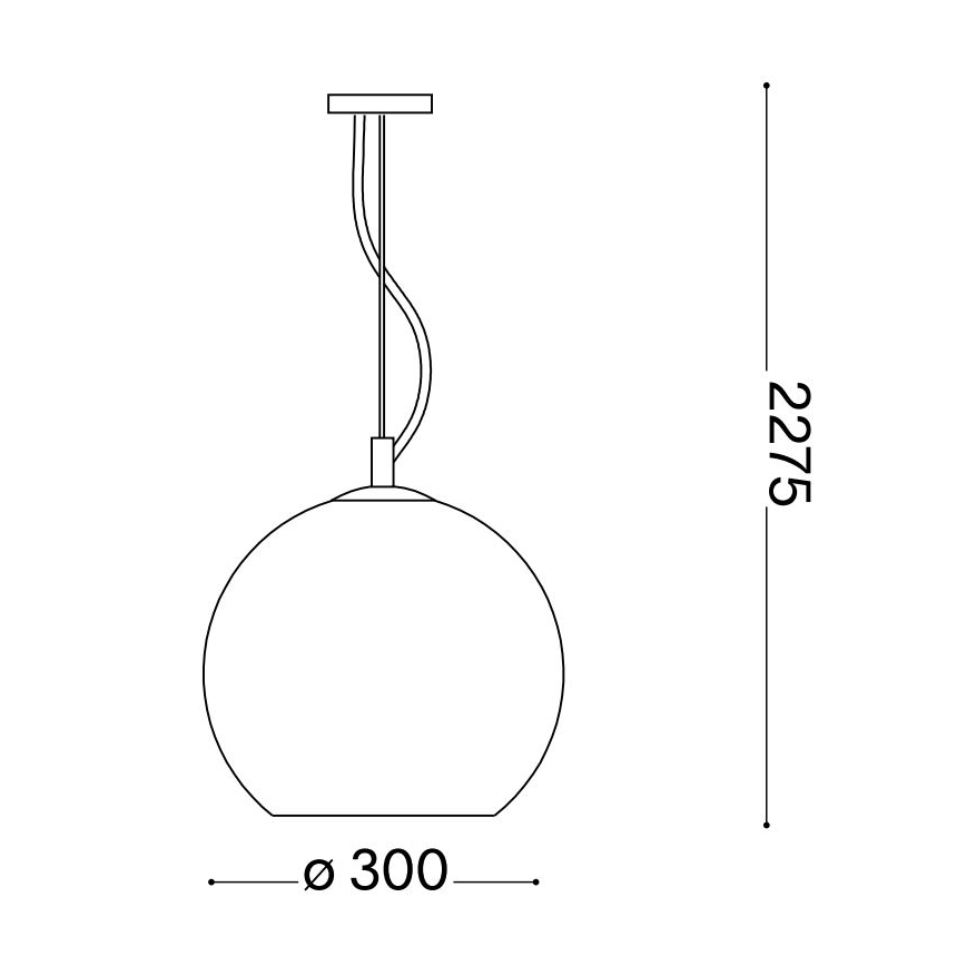 Ideal Lux - Lestenec na vrvici NEMO 1xE27/42W/230V pr. 30 cm bež