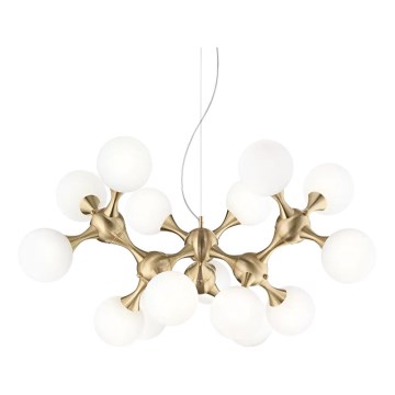 Ideal Lux - Lestenec na vrvici NODI 15xE14/28W/230V medenina