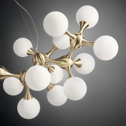 Ideal Lux - Lestenec na vrvici NODI 15xE14/28W/230V medenina