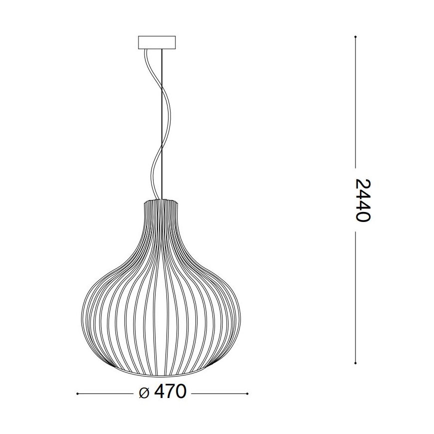 Ideal Lux - Lestenec na vrvici ONION 1xE27/60W/230V pr. 47 cm