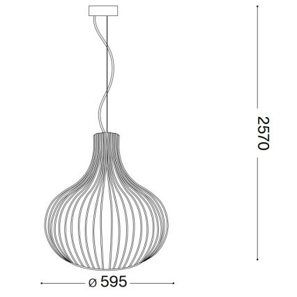 Ideal Lux - Lestenec na vrvici ONION 1xE27/60W/230V pr. 59,5 cm