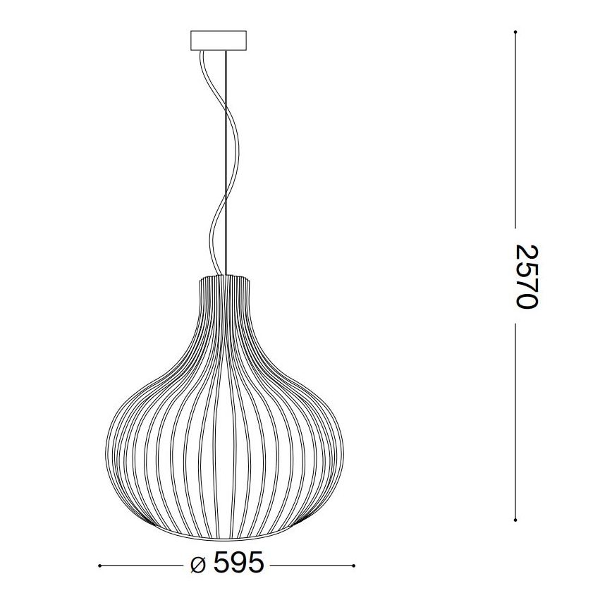 Ideal Lux - Lestenec na vrvici ONION 1xE27/60W/230V pr. 59,5 cm