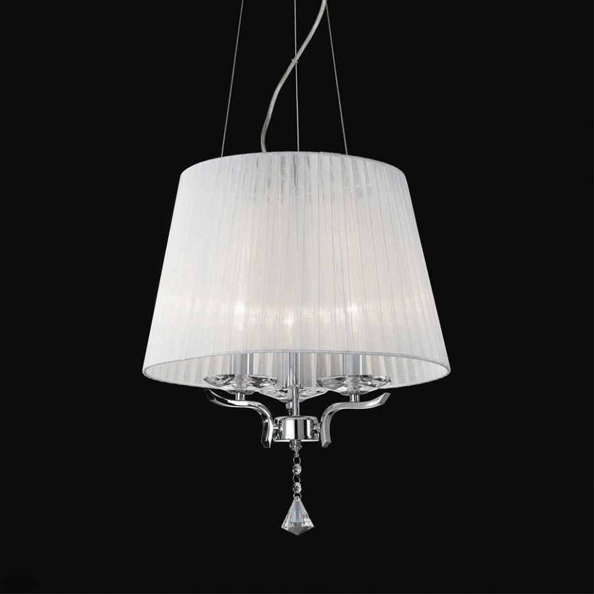 Ideal Lux - Kristalni lestenec na vrvici PEGASO 3xE14/28W/230V pr. 40 cm sijajni krom