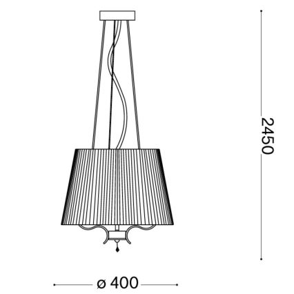 Ideal Lux - Kristalni lestenec na vrvici PEGASO 3xE14/28W/230V pr. 40 cm sijajni krom