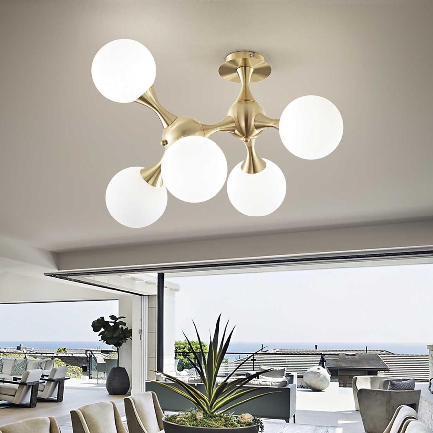 Ideal Lux - Lestenec NODI 5xE14/28W/230V medenina