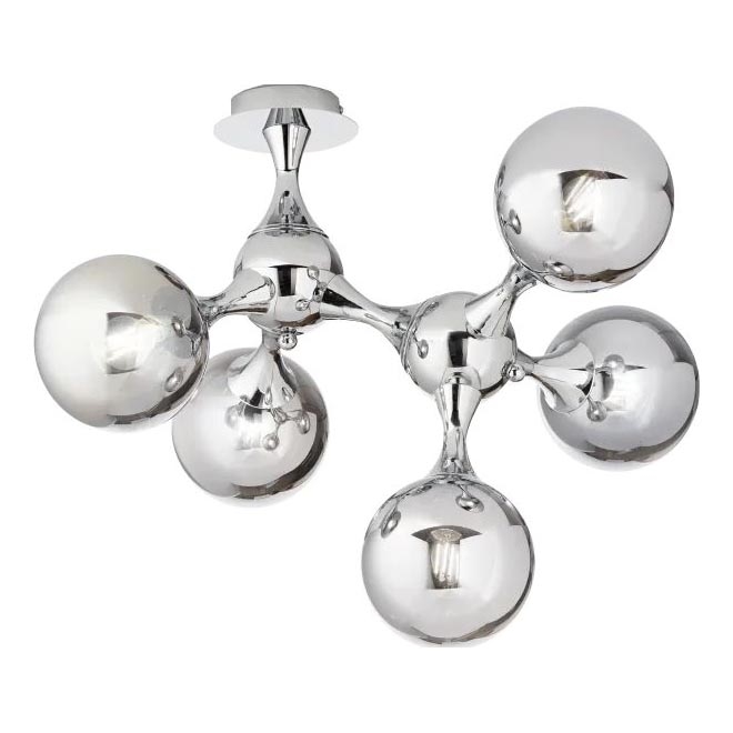 Ideal Lux - Nadgradni lestenec NODI 5xE14/28W/230V sijajni krom