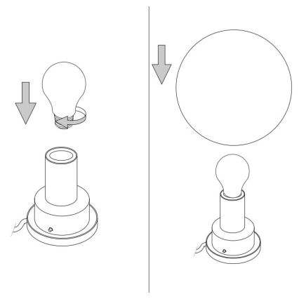 Ideal Lux - Nadomestni abažur za namizno svetilko MAPA, premer 20 cm, bel