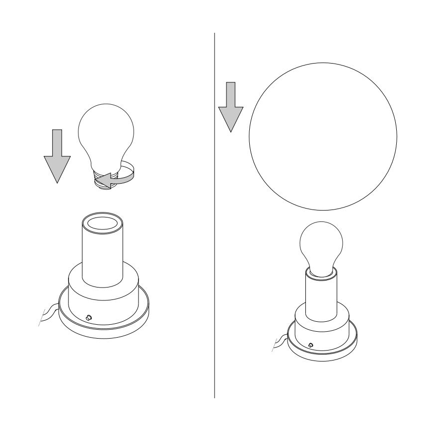 Ideal Lux - Nadomestni abažur za namizno svetilko MAPA, premer 20 cm, bel