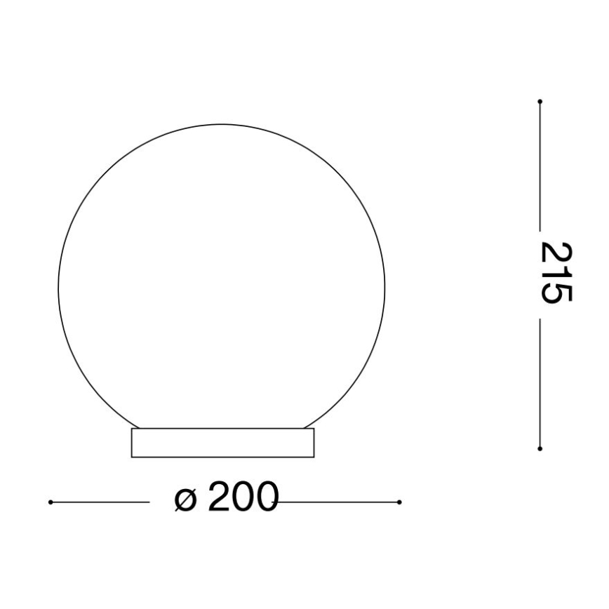Ideal Lux - Namizna svetilka CARTA 1xE27/25W/230V pr. 20 cm bela