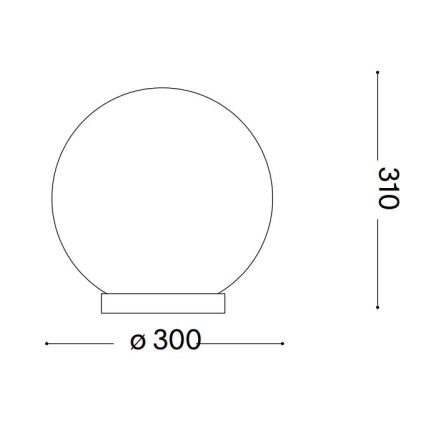 Ideal Lux - Namizna svetilka CARTA 1xE27/25W/230V pr. 30 cm bela