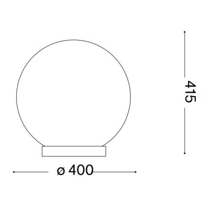Ideal Lux - Namizna svetilka CARTA 1xE27/25W/230V pr. 40 cm bela