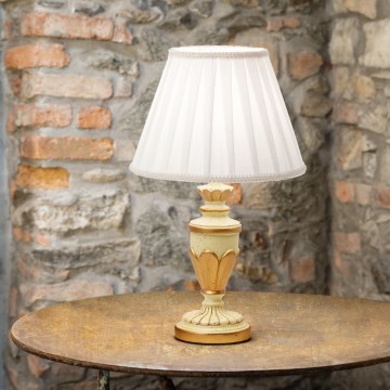 Ideal Lux - Namizna svetilka FIRENZE 1xE14/40W/230V bela/zlata