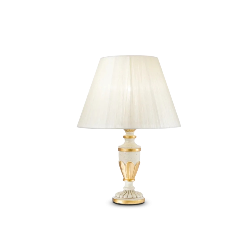 Ideal Lux - Namizna svetilka FIRENZE 1xE14/40W/230V bela/zlata