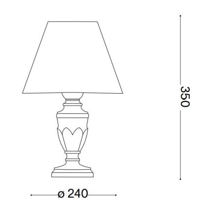 Ideal Lux - Namizna svetilka FIRENZE 1xE14/40W/230V bela/zlata
