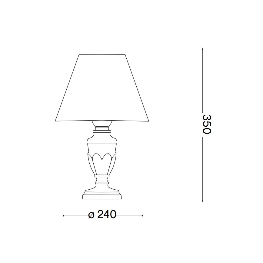 Ideal Lux - Namizna svetilka FIRENZE 1xE14/40W/230V bela/zlata