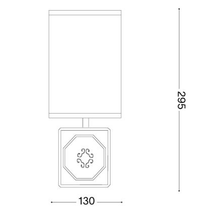 Ideal Lux - Namizna svetilka KALI 1xE14/40W/230V bela/siva