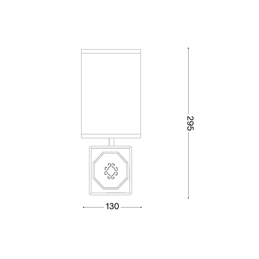 Ideal Lux - Namizna svetilka KALI 1xE14/40W/230V bela/siva