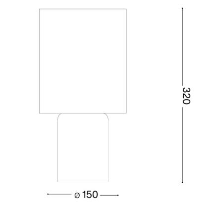 Ideal Lux - Namizna svetilka KALI 1xE14/40W/230V kremna