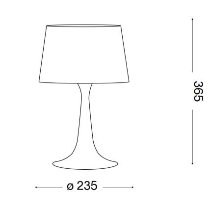 Ideal Lux - Namizna svetilka LONDON 1xE27/60W/230V sijajni krom