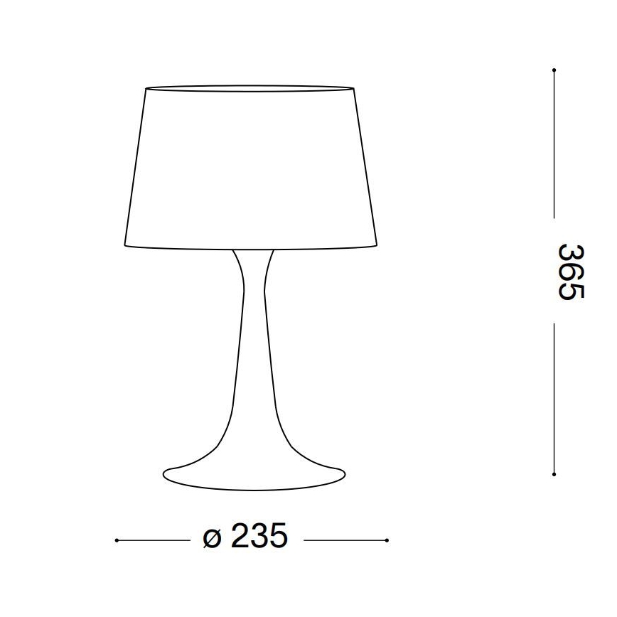 Ideal Lux - Namizna svetilka LONDON 1xE27/60W/230V sijajni krom