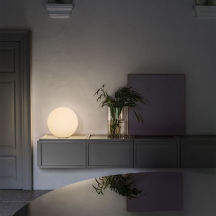 Ideal Lux - Namizna svetilka MAPA 1xE27/42W/230V, premer 20 cm, bela