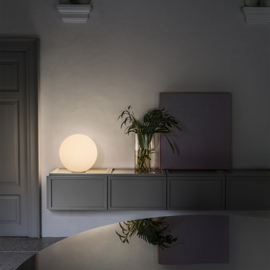 Ideal Lux - Namizna svetilka MAPA 1xE27/42W/230V, premer 20 cm, bela