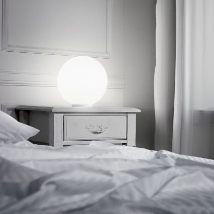 Ideal Lux - Namizna svetilka MAPA 1xE27/42W/230V, premer 20 cm, bela