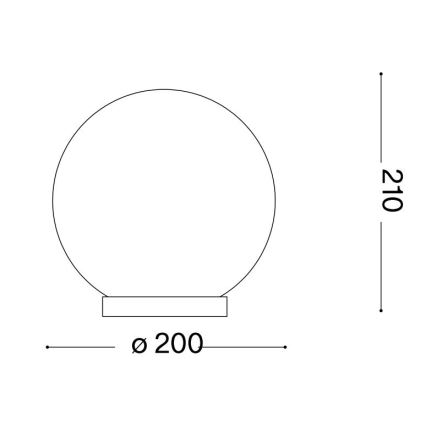 Ideal Lux - Namizna svetilka MAPA 1xE27/42W/230V, premer 20 cm, bela
