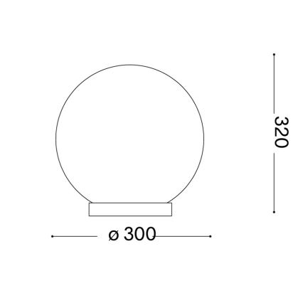 Ideal Lux - Namizna svetilka MAPA 1xE27/42W/230V Ø 30 cm bela