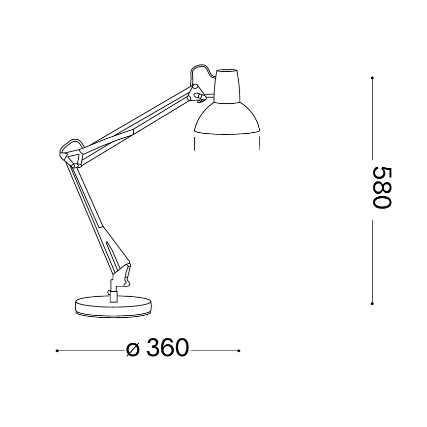 Ideal Lux - Namizna svetilka WALLY 1xE27/42W/230V črna/bakrena