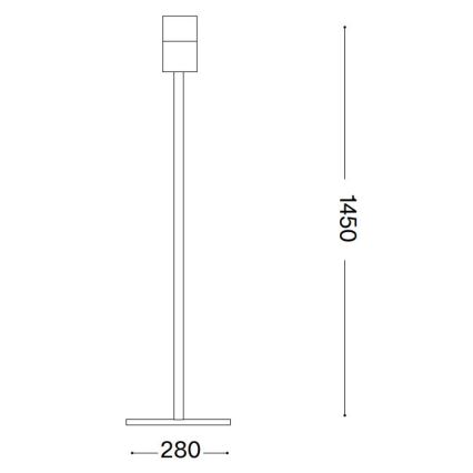 Ideal Lux - Noga svetilke SET UP 1xE27/42W/230V sijajni krom