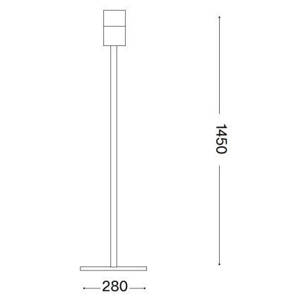 Ideal Lux - Noga svetilke SET UP 1xE27/42W/230V krom