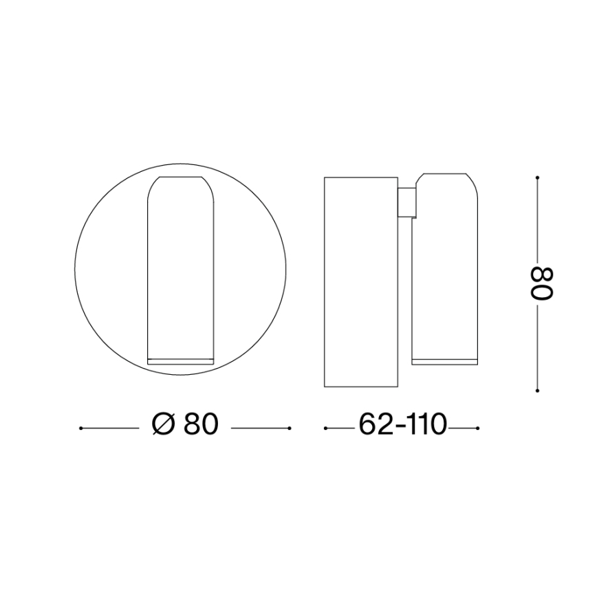 Ideal Lux - Zatemnljivo LED polnilno stensko točkovno svetilo BEAN LED/3W/5V CRI 95 bela