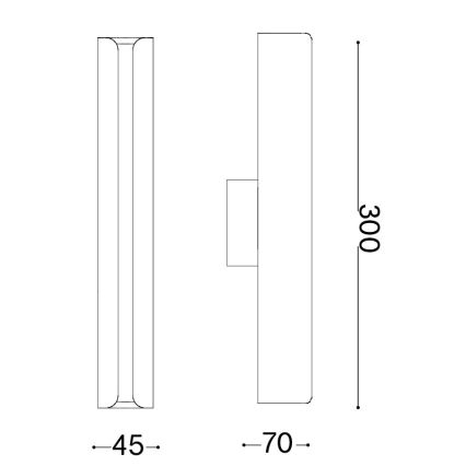 Ideal Lux - LED stenska svetilka DORICA LED/8,5W/230V CRI 90 modra