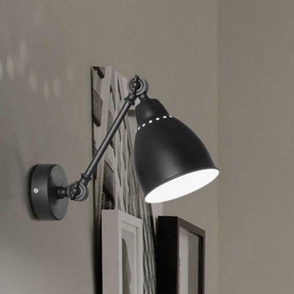Ideal Lux - Stenska svetilka 1xE27/60W/230V črna