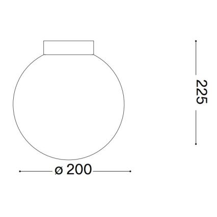 Ideal Lux - Stenska svetilka CARTA 1xE27/25W/230V pr. 20 cm bela