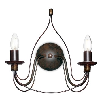 Ideal Lux - Stenska svetilka CORTE 2xE14/40W/230V medena