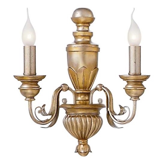 Ideal Lux - Stenska svetilka FIRENZE 2xE14/40W/230V zlata