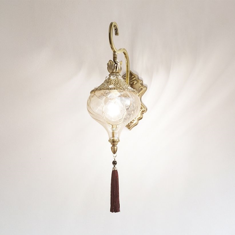 Ideal Lux - Stenska svetilka HAREM 1xE27/42W/230V medenina