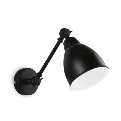 Ideal Lux - Stenska svetilka NEWTON 1xE27/42W/230V črna