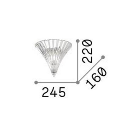 Ideal Lux - Stenska svetilka SANTA 1xE14/40W/230V prozorna