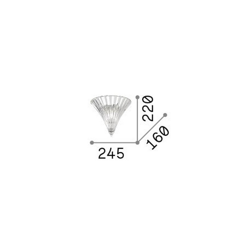 Ideal Lux - Stenska svetilka SANTA 1xE14/40W/230V prozorna