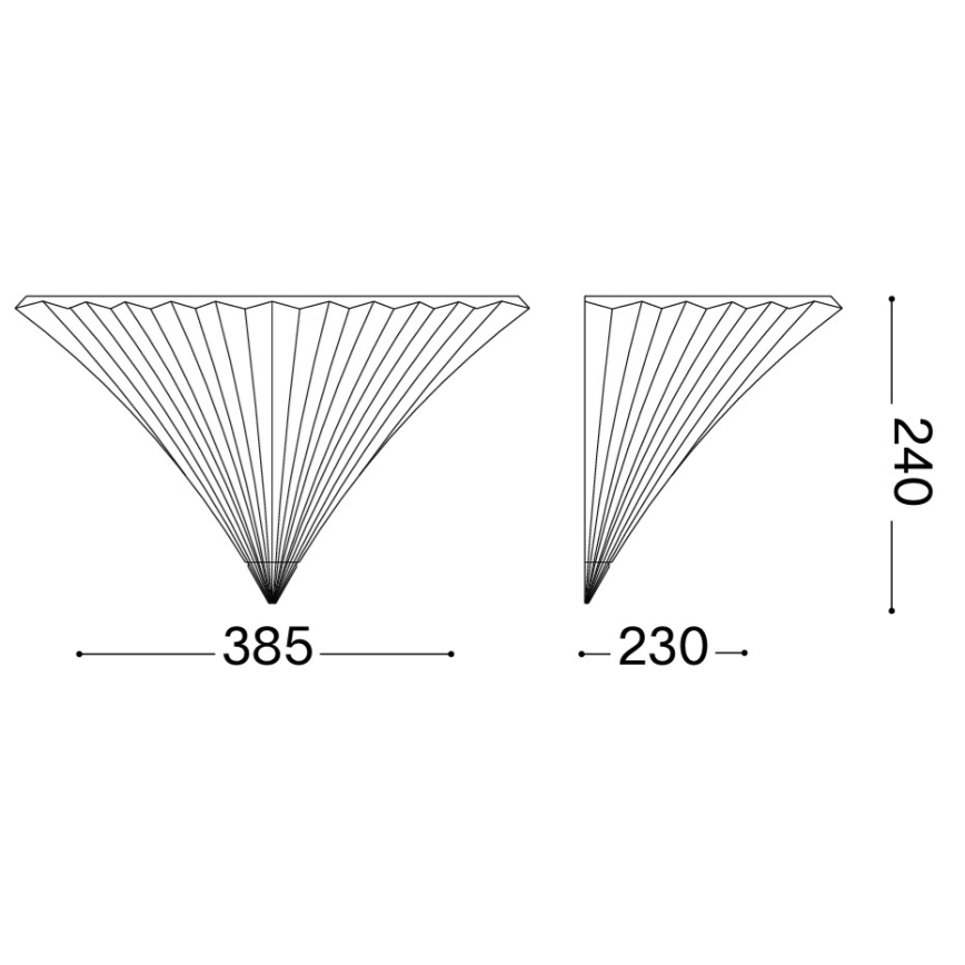 Ideal Lux - Stenska svetilka SANTA 1xE14/40W/230V prozorna